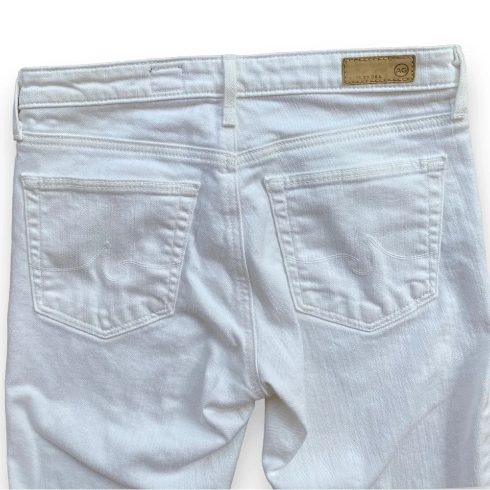 AG Adriano Goldschmied White The Prima Mid-Rise Cigarette Jeans Size 26 - Picture 10 of 16